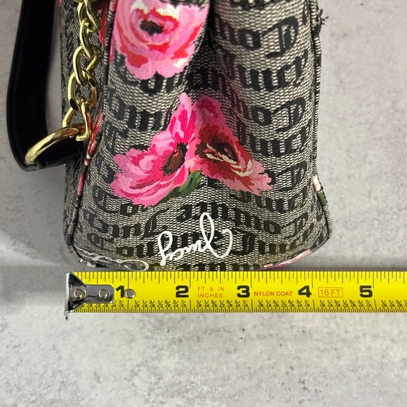 Juicy Couture | Word On The Street Rose Logo Print Satchel Bag Y2K - Picture 12 of 16